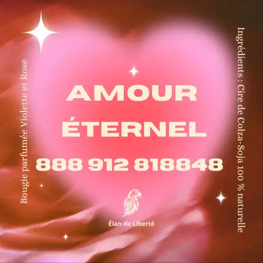 Bougie Amour Éternel Parfumée