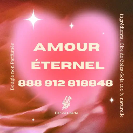 Bougie Non Parfumée Amour Éternel